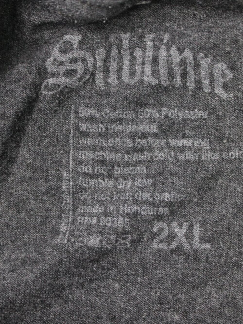 Sublime T-Shirt Mens 2XL XXL Gray Band Logo Cotton/Polyester Blend Short Sleeve - Picture 5 of 9